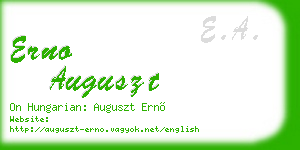 erno auguszt business card